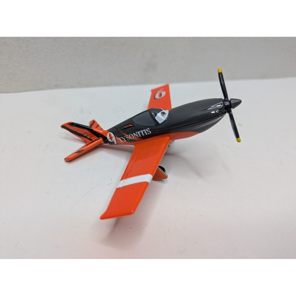 Disney Planes Tysonitis #9 Action Figure Die Cast Racing Airplane Mattel 2013